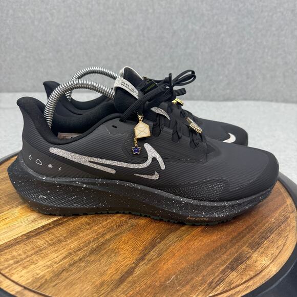 Nike Air Zoom Pegasus Shield Women's 10 'Bling' Black Sneakers FB1862-001 - Picture 1 of 7